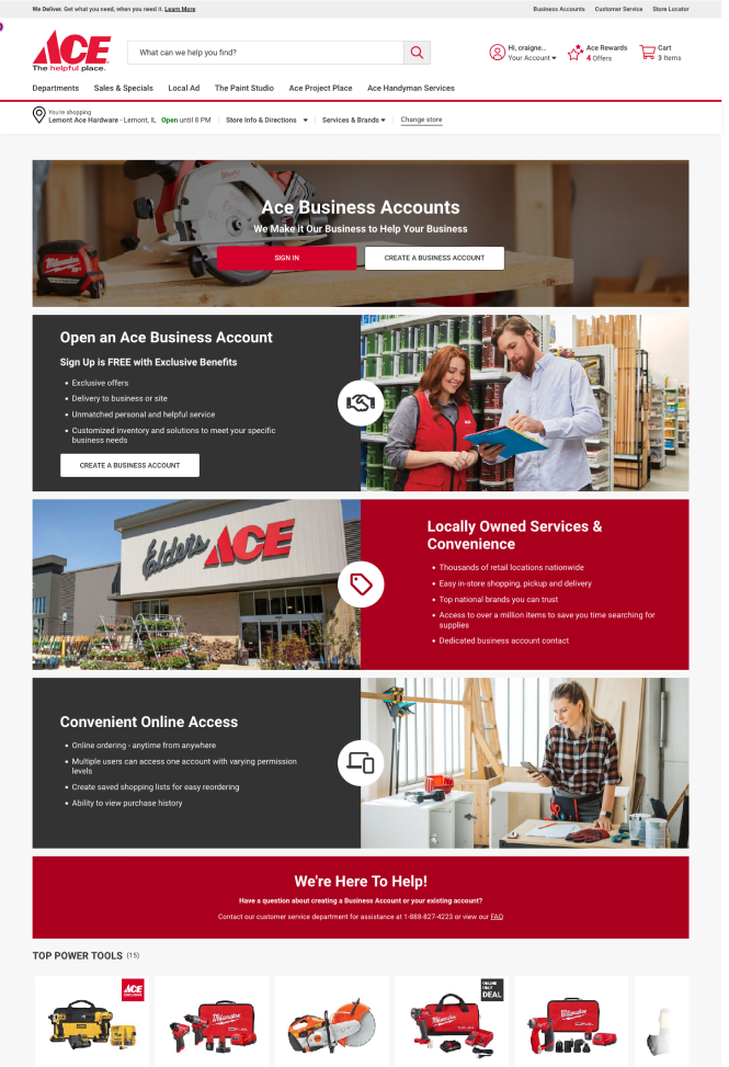 B2B Home Page