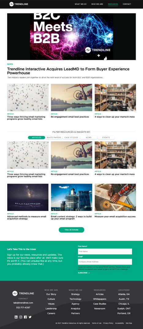 Trendline Website Redesign